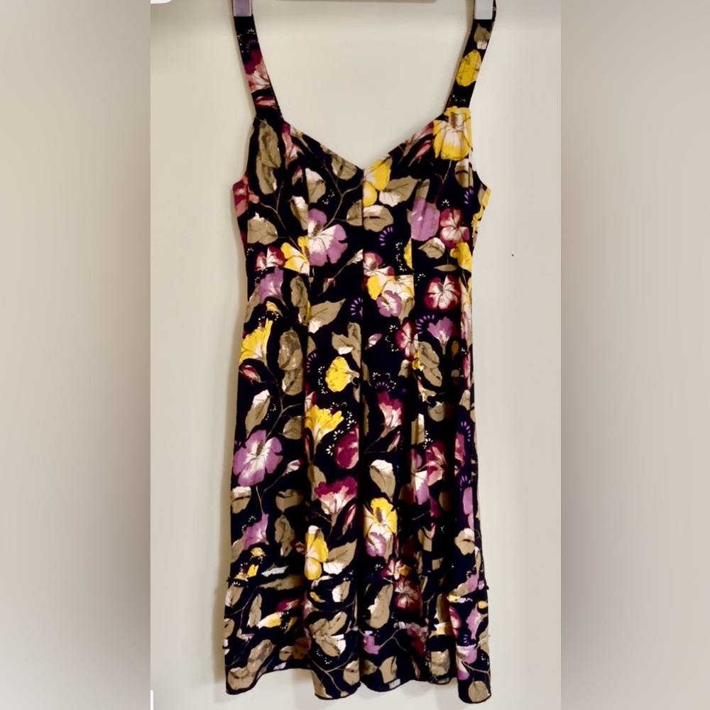Free People| Pretty Autumn Floral Slip Dress in Purple/Yellow/Olive Sz XS - Picture 2 of 9